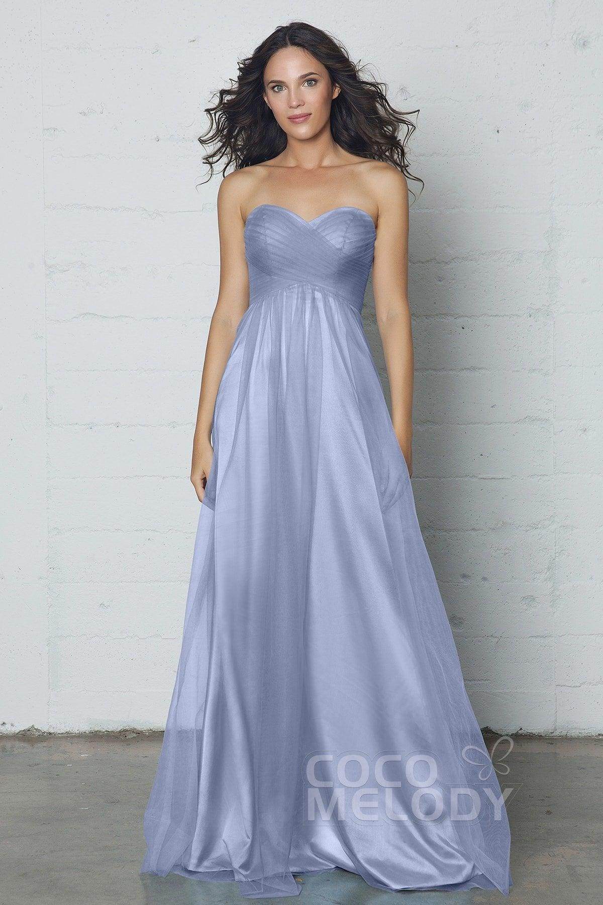 Sheath-Column Floor Length Tulle Dress COZF17016 - COCOMELODY